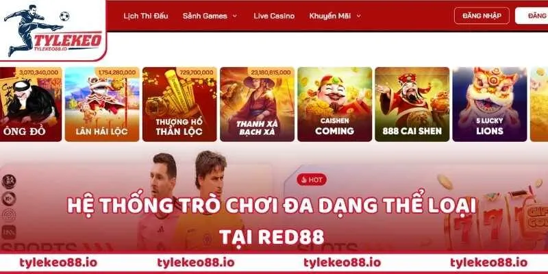 Hệ thống trò chơi đa dạng thể loại tại RED88 