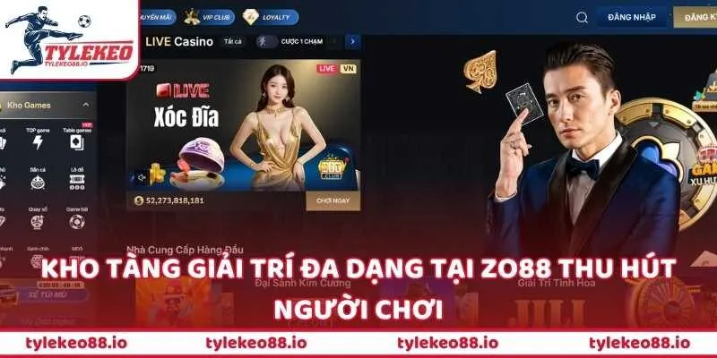 Kho tàng giải trí đa dạng tại ZO88 thu hút người chơi